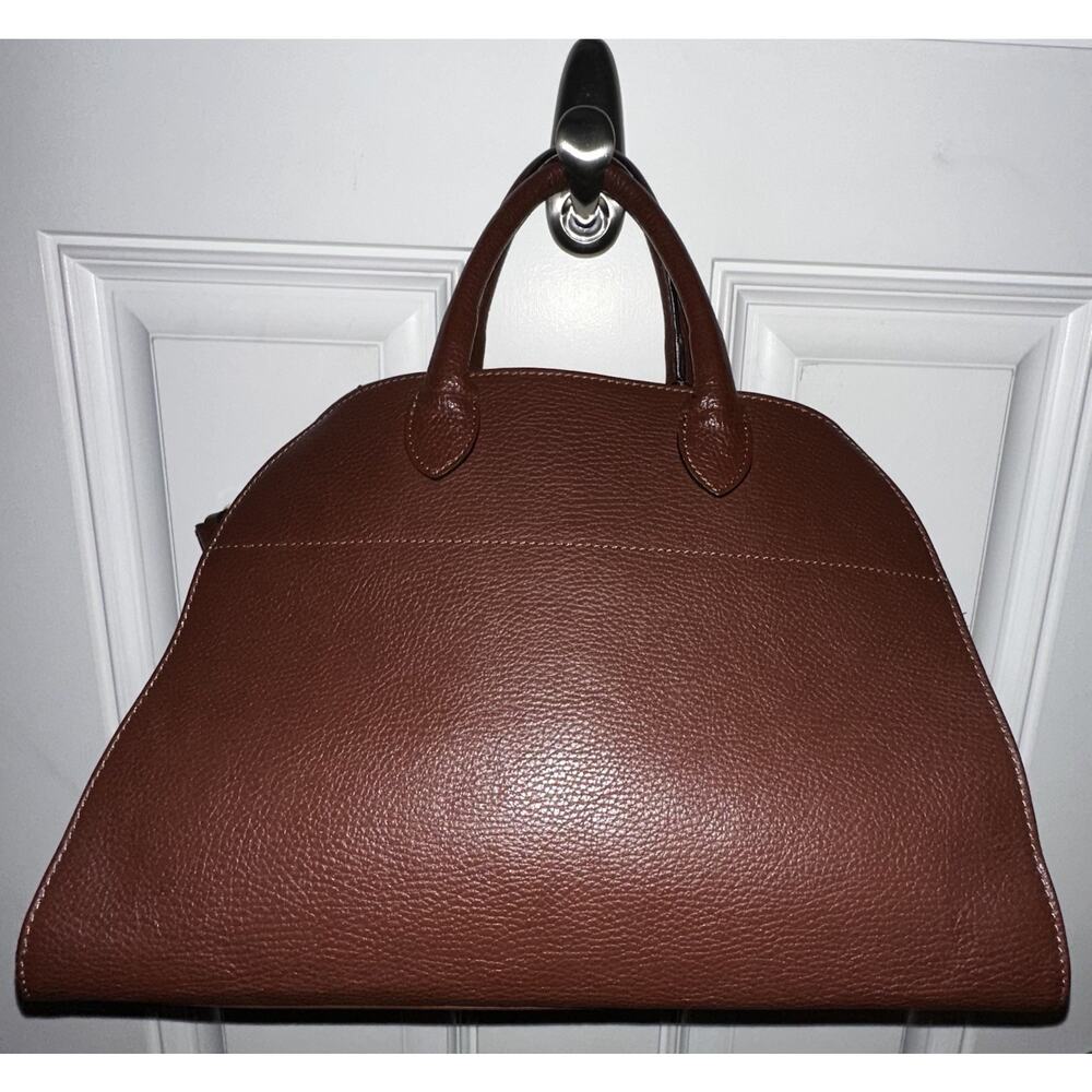 DIVINA FIRENZE Made In Italy Brown Leather Suede Satchel Viral Bag Margot EUC